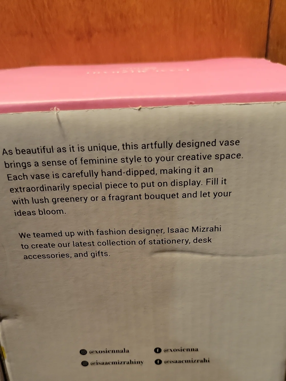 Isaac Mizrahi Pink Ombré Ceramic Vase - Set of 2